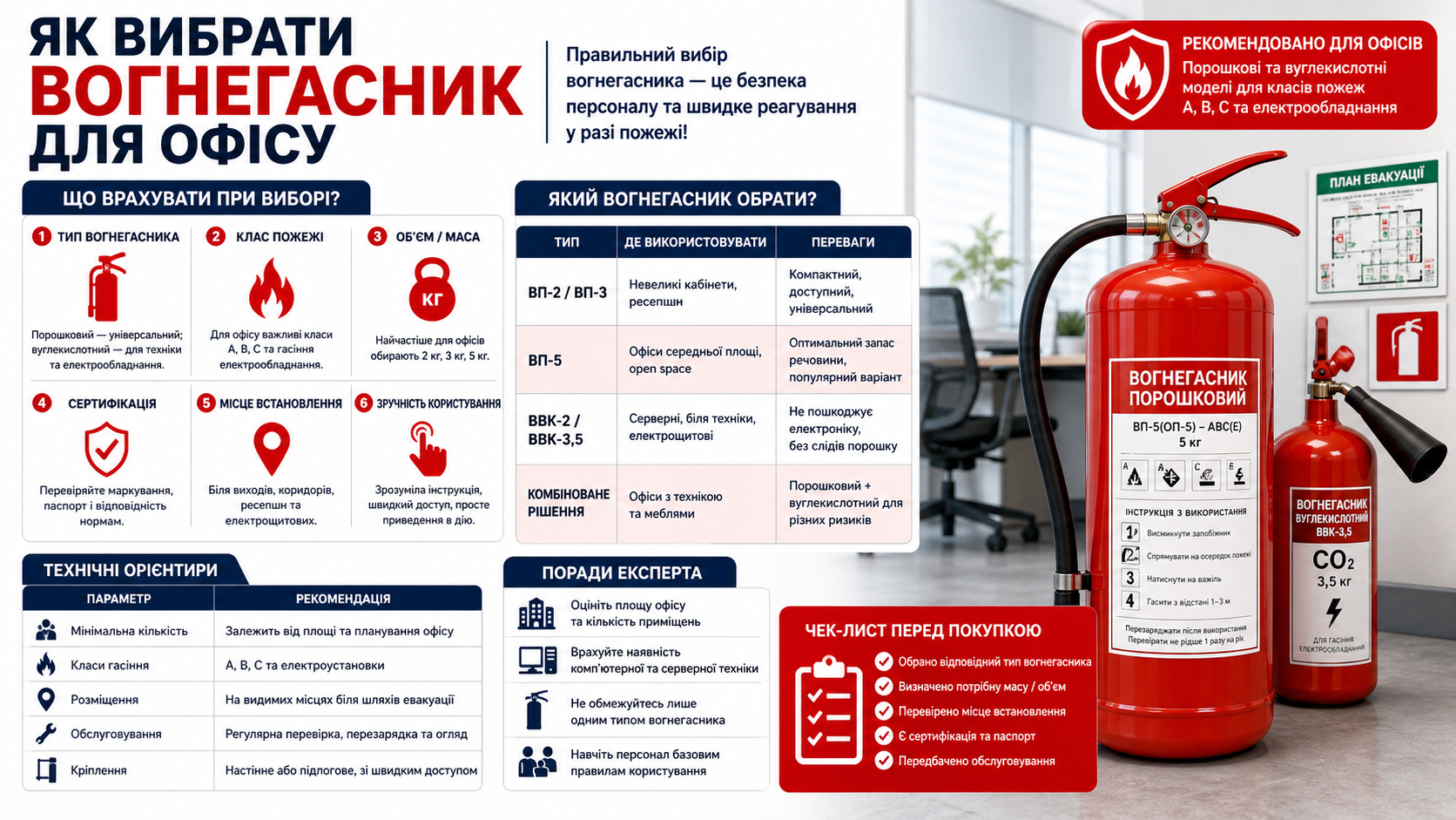 Вогнегасник для офісу